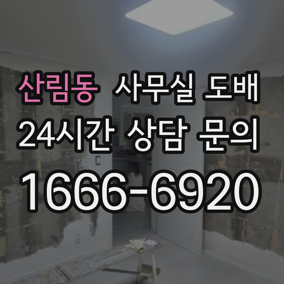 산림동 사무실 도배