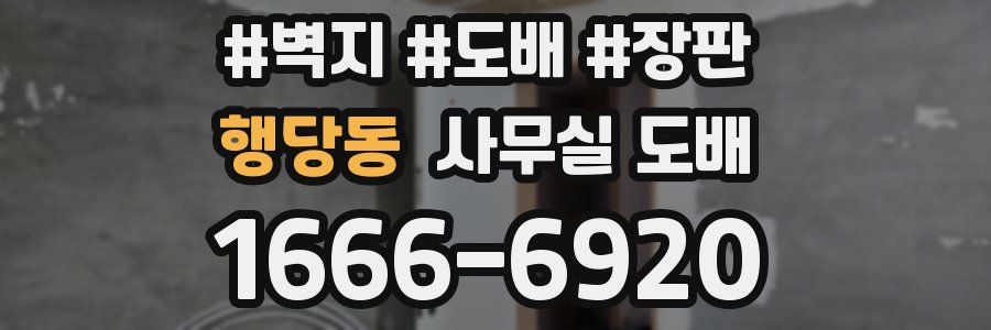 행당동 사무실 도배