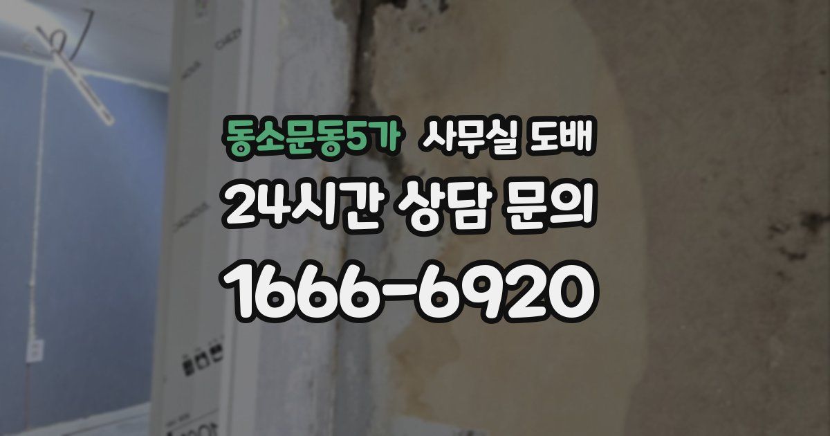 동소문동5가 사무실 도배