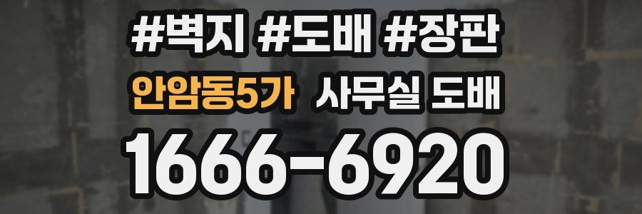 안암동5가 사무실 도배