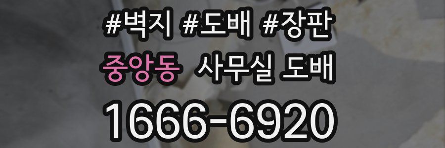 중앙동 사무실 도배