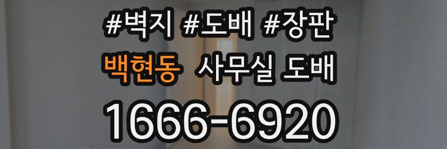 백현동 사무실 도배