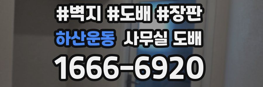 하산운동 사무실 도배