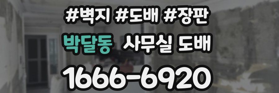 박달동 사무실 도배