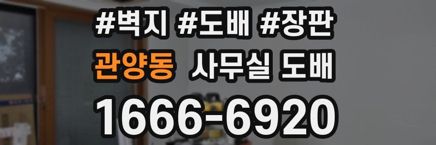 관양동 사무실 도배