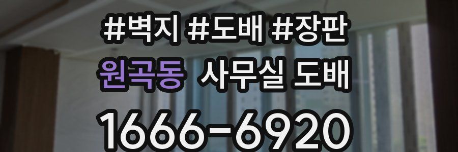 원곡동 사무실 도배