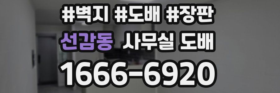 선감동 사무실 도배