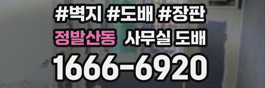 정발산동 사무실 도배