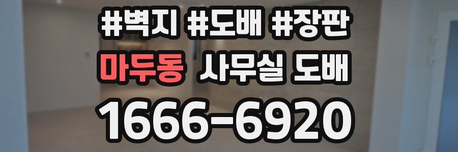 마두동 사무실 도배
