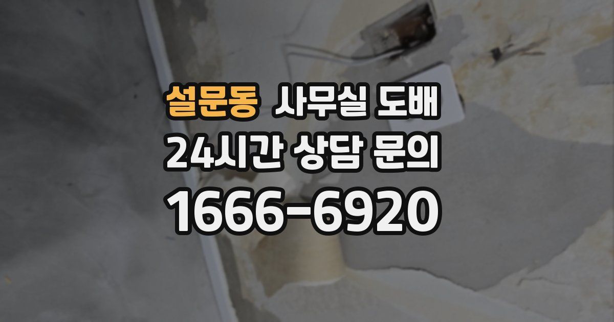 설문동 사무실 도배