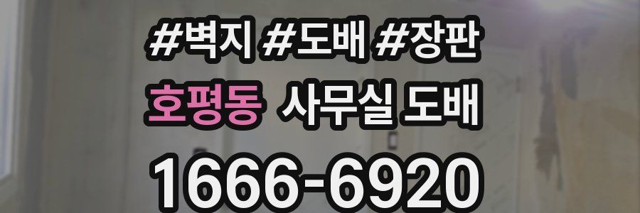 호평동 사무실 도배