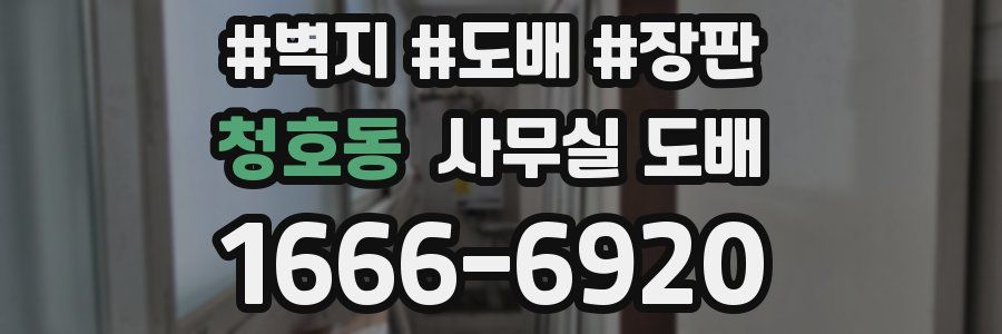 청호동 사무실 도배