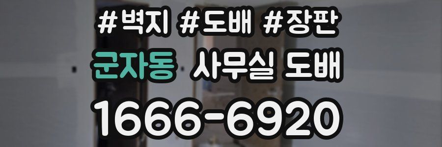 군자동 사무실 도배