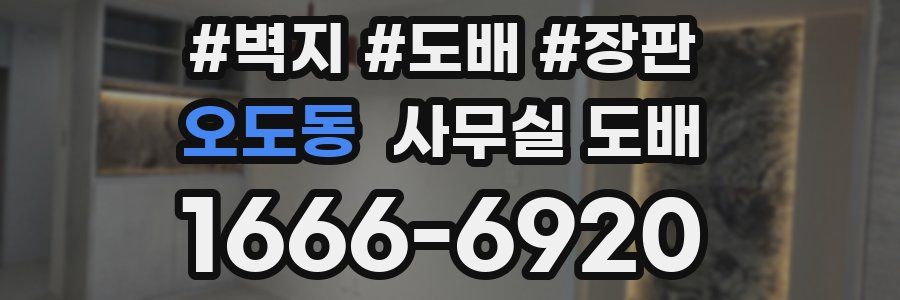 오도동 사무실 도배