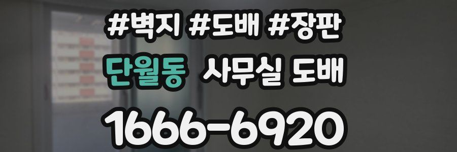 단월동 사무실 도배