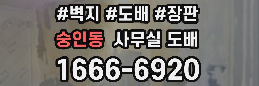 숭인동 사무실 도배