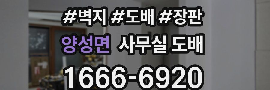 양성면 사무실 도배