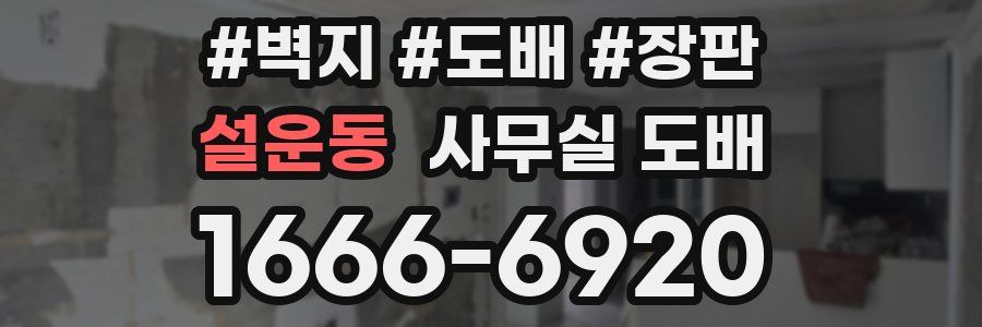 설운동 사무실 도배