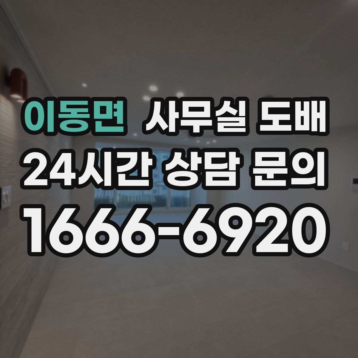 이동면 사무실 도배