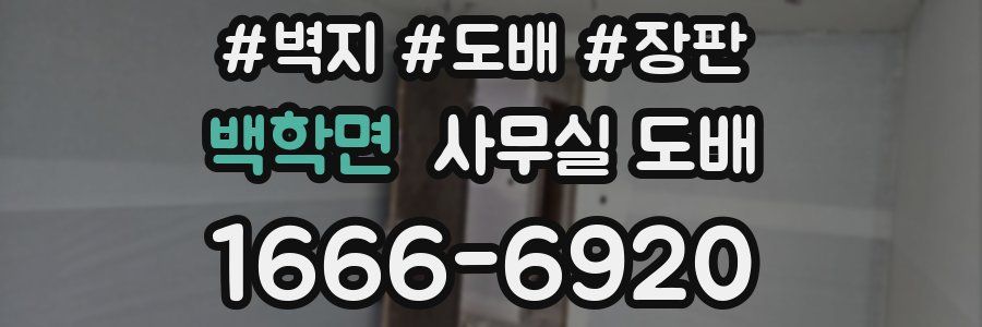 백학면 사무실 도배