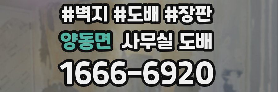 양동면 사무실 도배