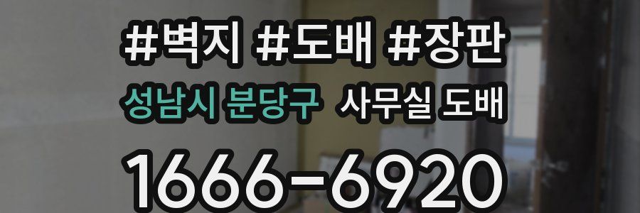 성남시 분당구 사무실 도배
