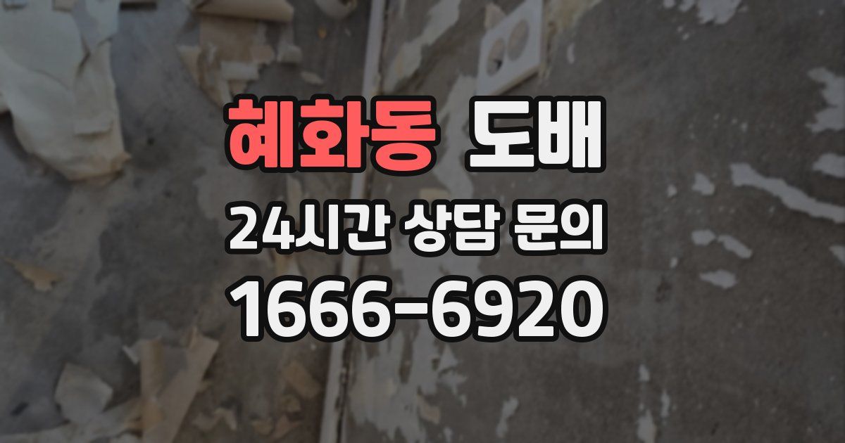 혜화동 도배