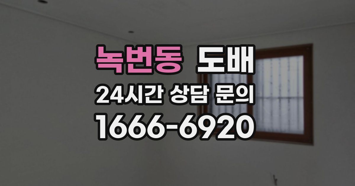 녹번동 도배