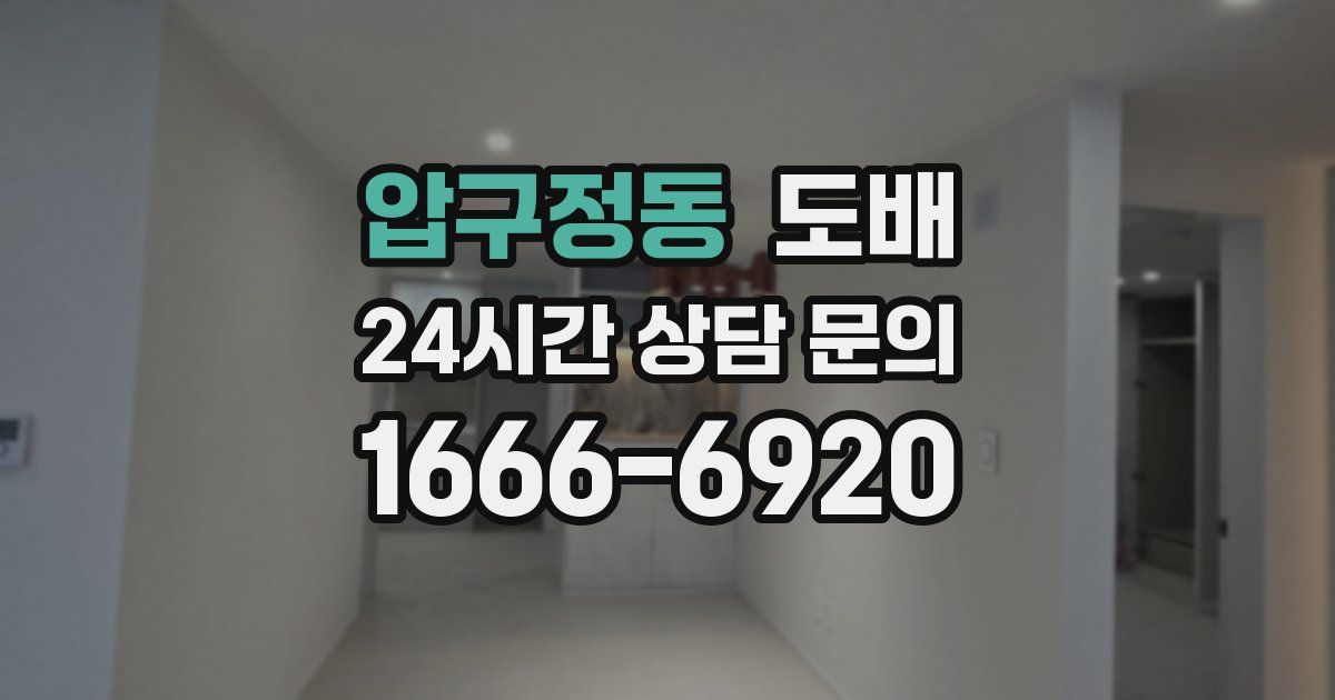 압구정동 도배
