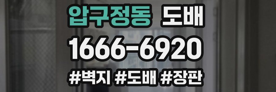 압구정동 도배