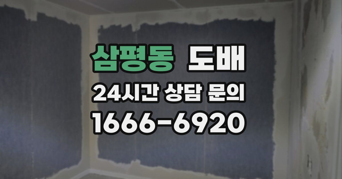 삼평동 도배