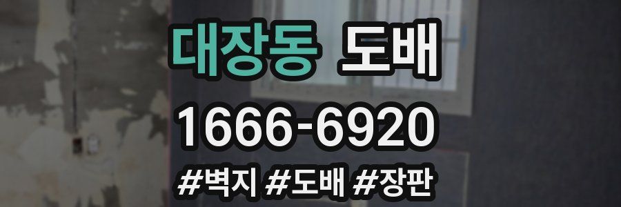 대장동 도배