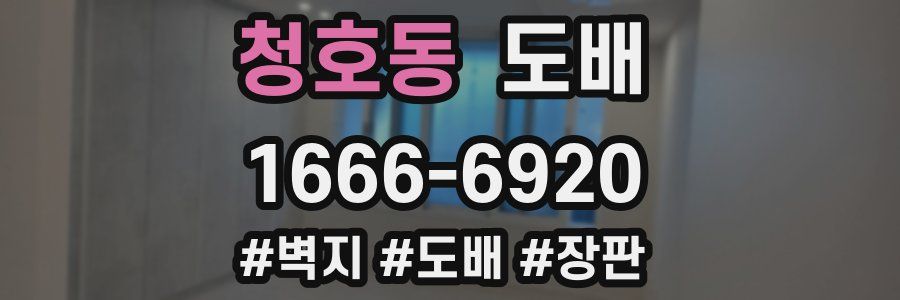 청호동 도배
