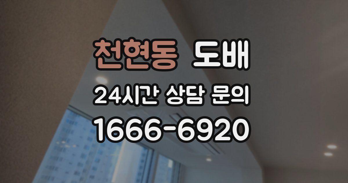 천현동 도배