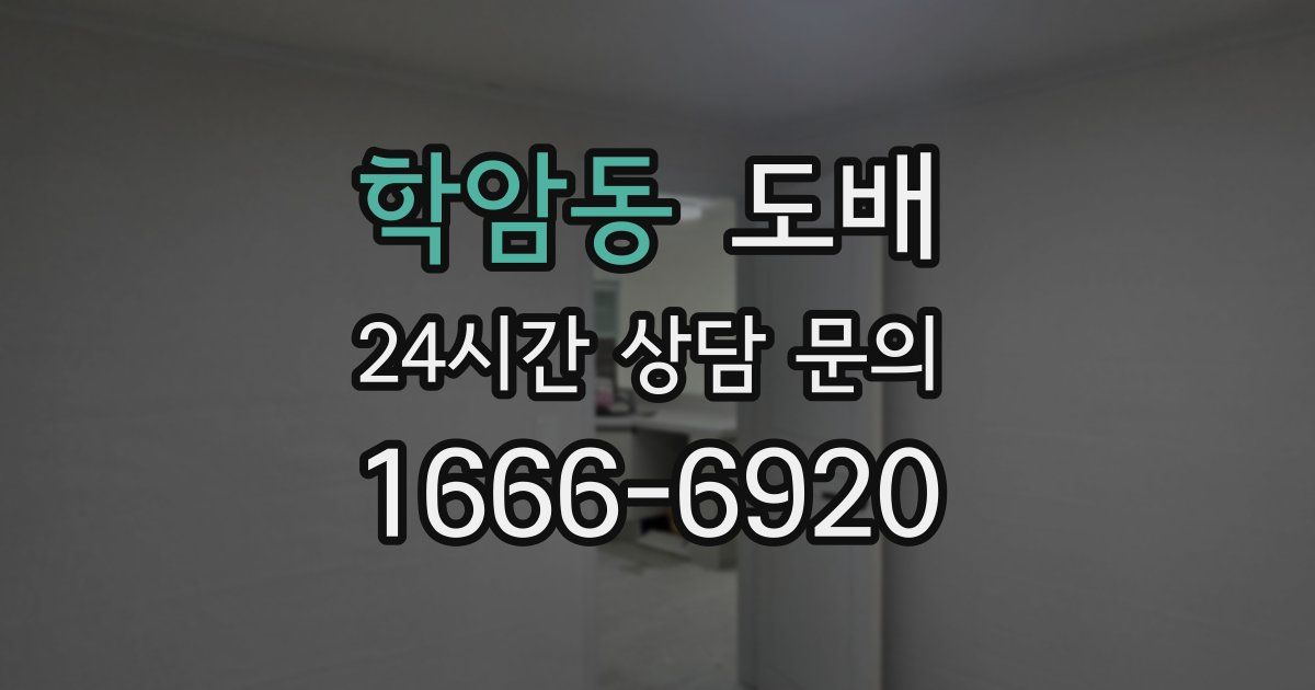 학암동 도배