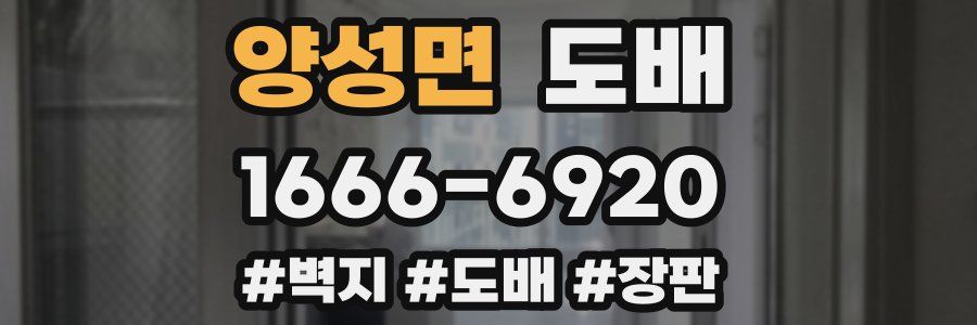 양성면 도배