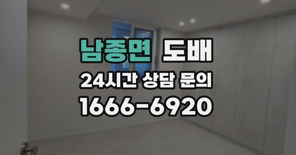 남종면 도배