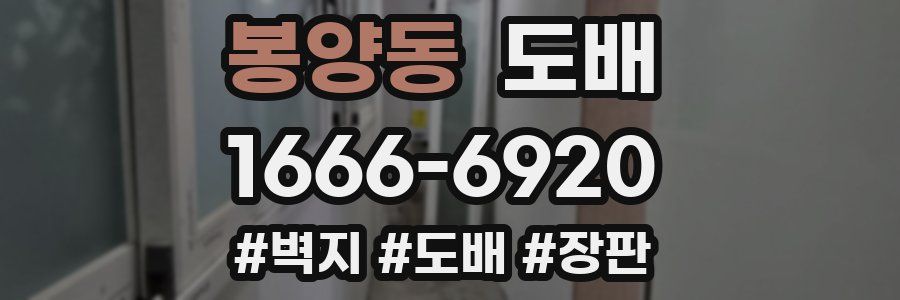 봉양동 도배