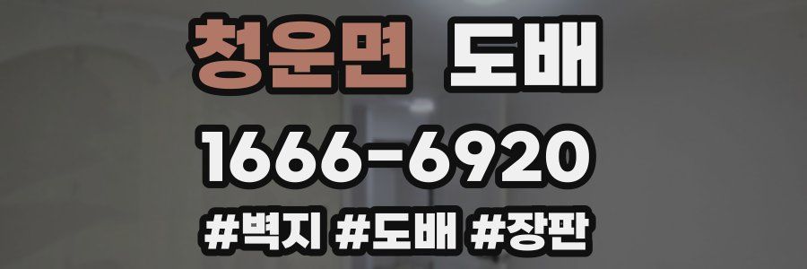 청운면 도배