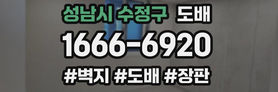 성남시 수정구 도배
