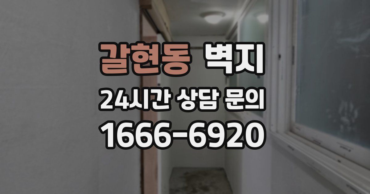갈현동 벽지