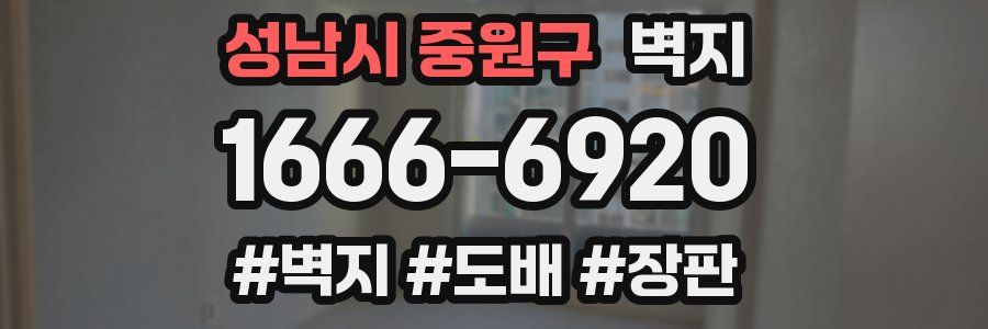 성남시 중원구 벽지