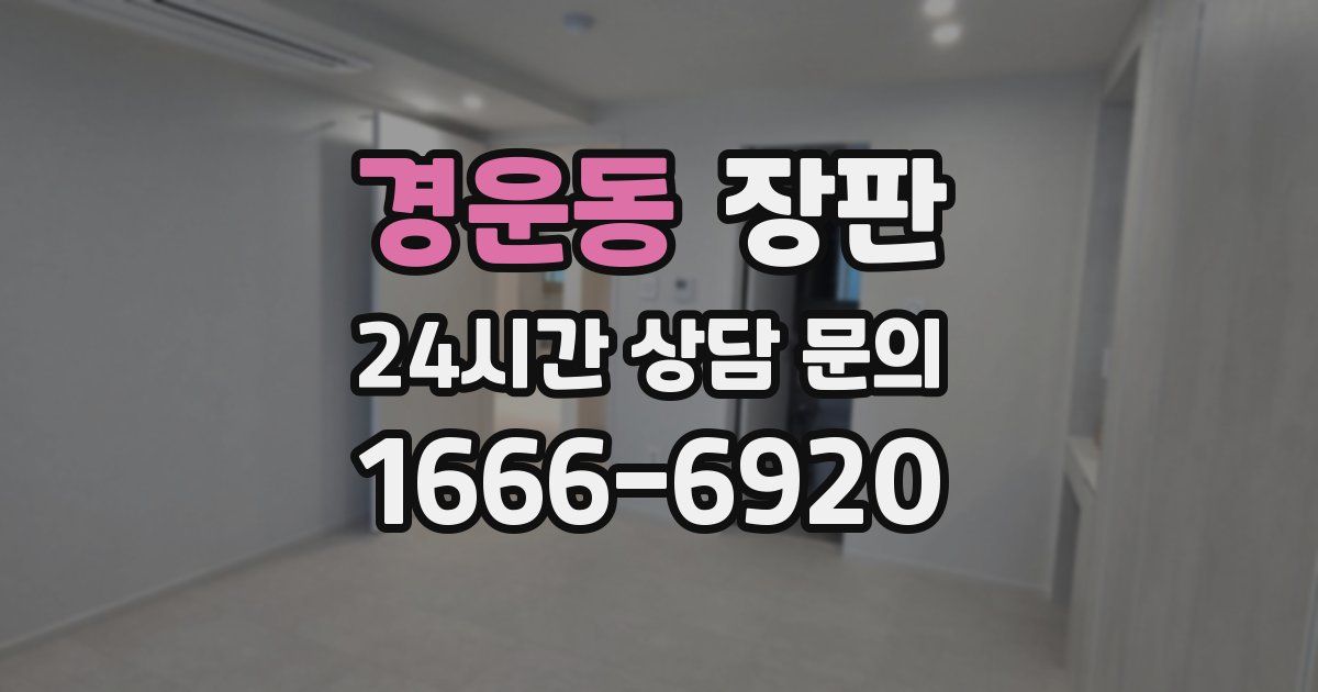 경운동 장판