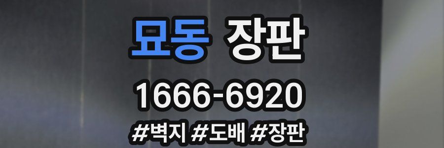 묘동 장판