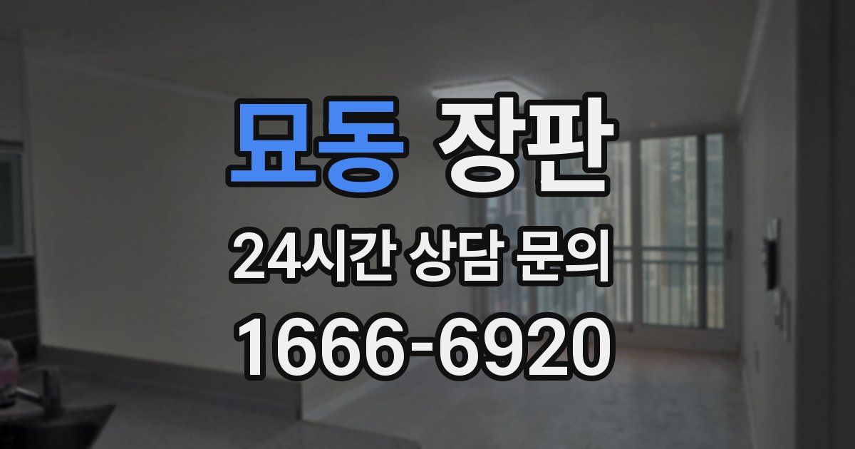 묘동 장판