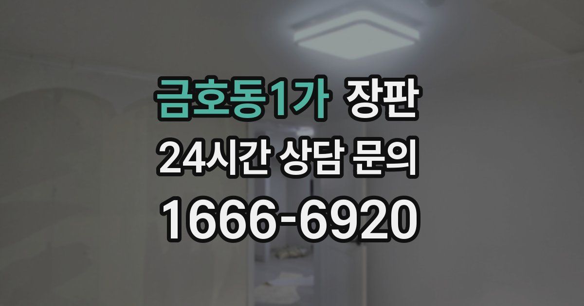 금호동1가 장판