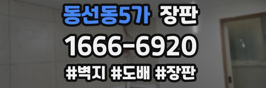동선동5가 장판