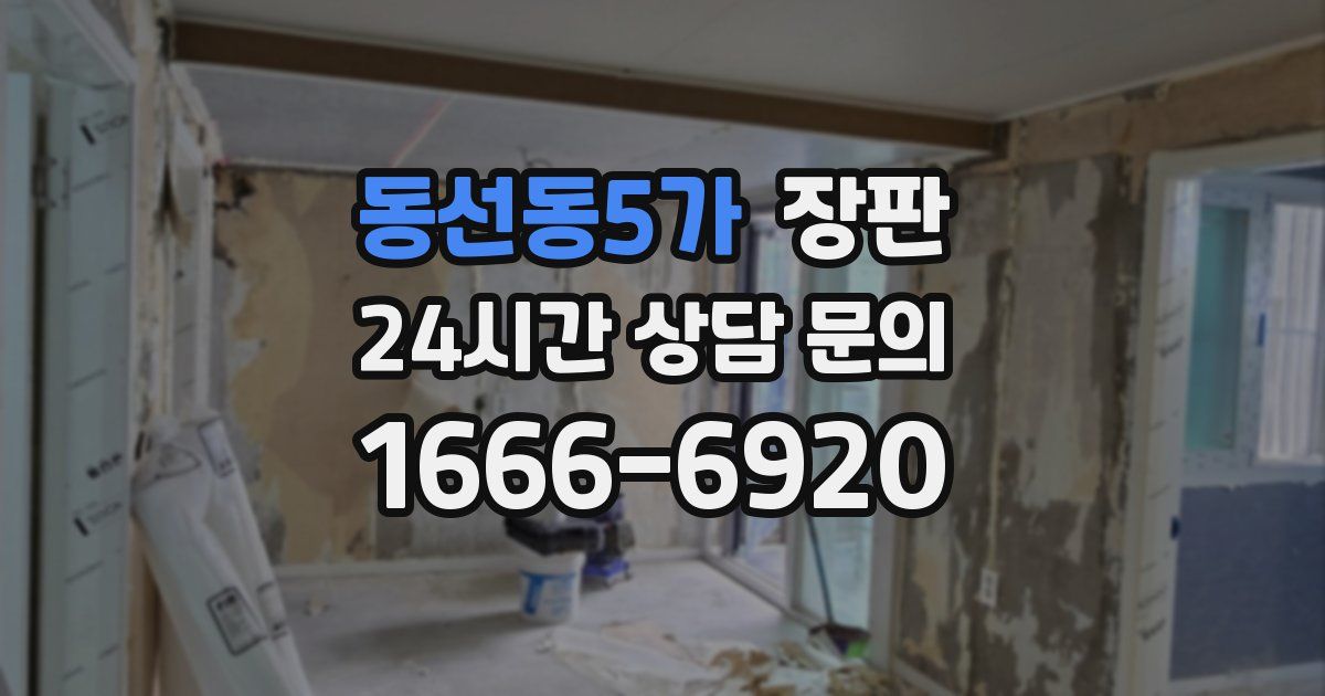 동선동5가 장판