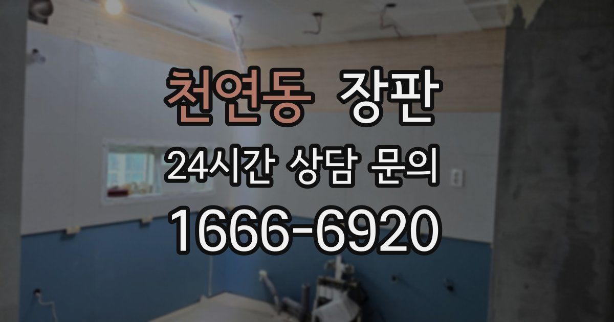 천연동 장판