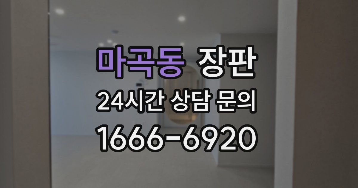 마곡동 장판